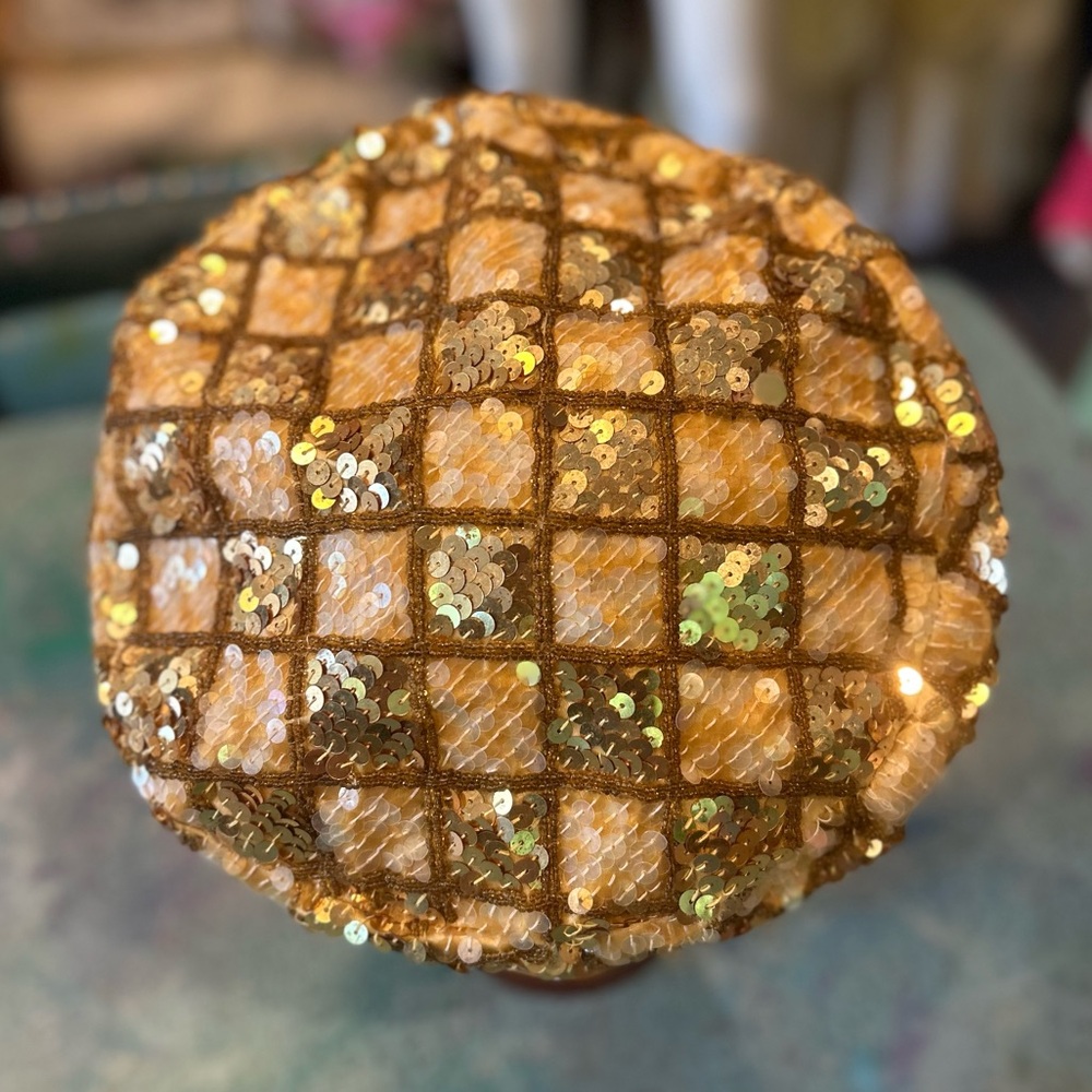 Vintage Golden Sequin Barrette
